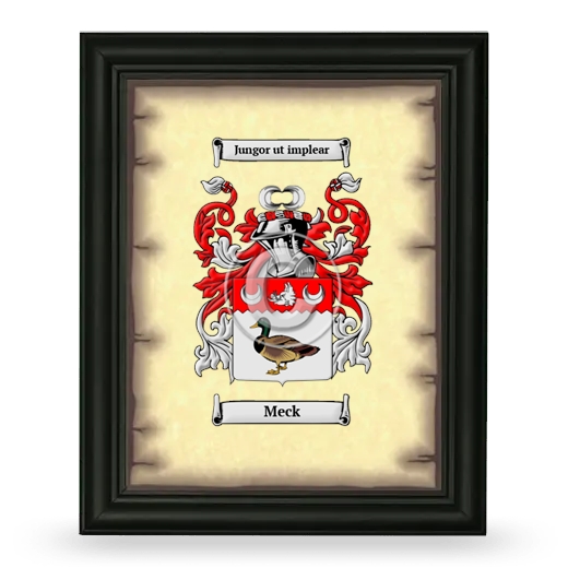 Meck Coat of Arms Framed - Black