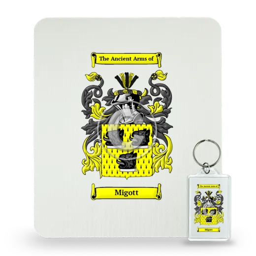 Migott Mouse Pad and Keychain Combo Package