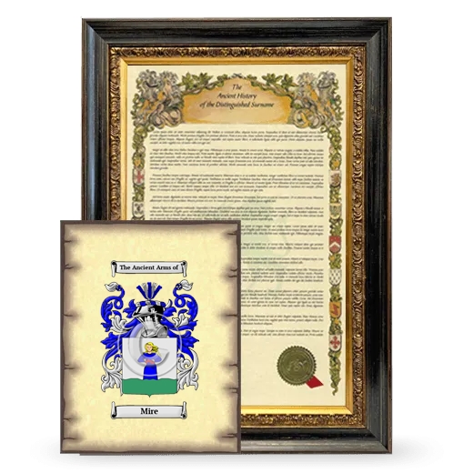 Mire Framed History and Coat of Arms Print - Heirloom