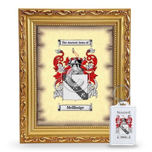 Mellhuige Framed Coat of Arms and Keychain - Gold