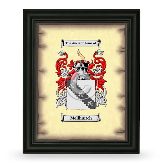 Mellhuitch Coat of Arms Framed - Black