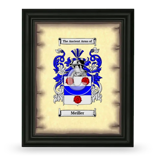 Meiller Coat of Arms Framed - Black