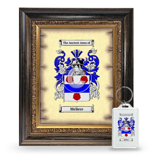 Meliere Framed Coat of Arms and Keychain - Heirloom