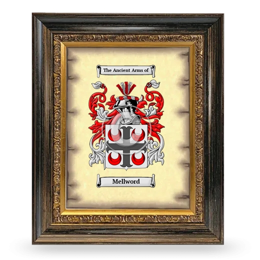 Mellword Coat of Arms Framed - Heirloom