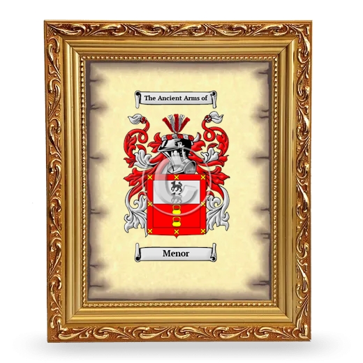 Menor Coat of Arms Framed - Gold