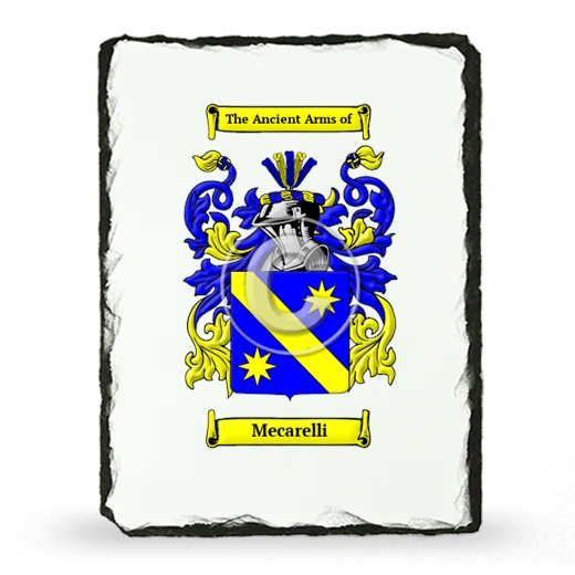 Mecarelli Coat of Arms Slate