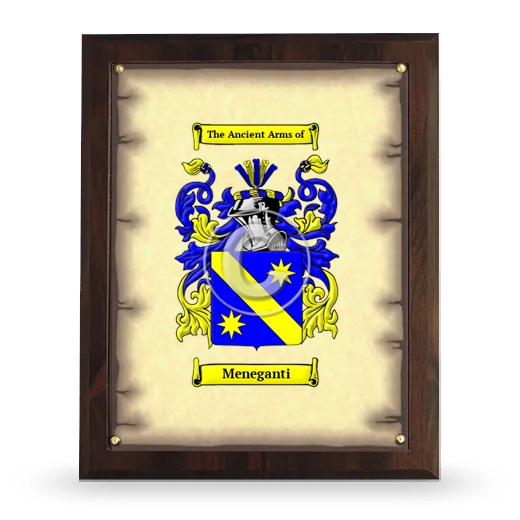 Meneganti Coat of Arms Plaque