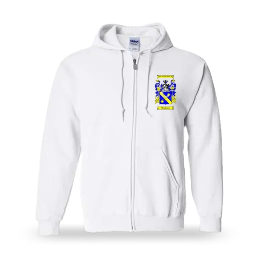 Menicacci Unisex Coat of Arms Zip Sweatshirt - White