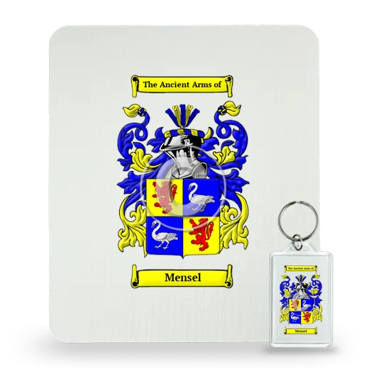 Mensel Mouse Pad and Keychain Combo Package