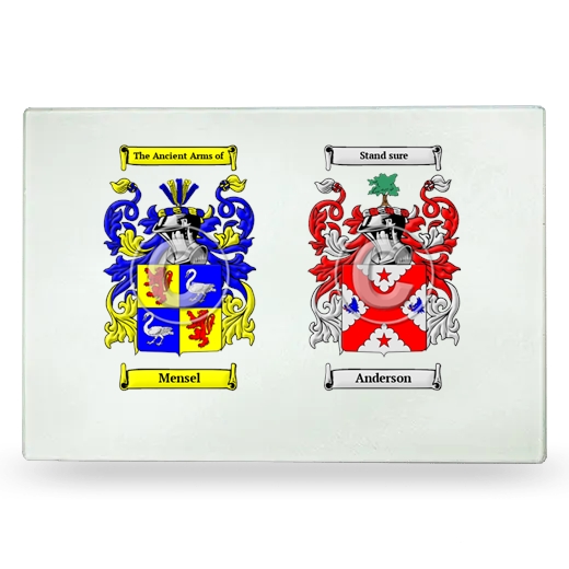 Double Coat of Arms Glass Cutting Board