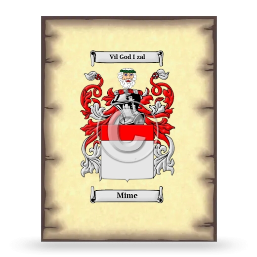 Mime Coat of Arms Print