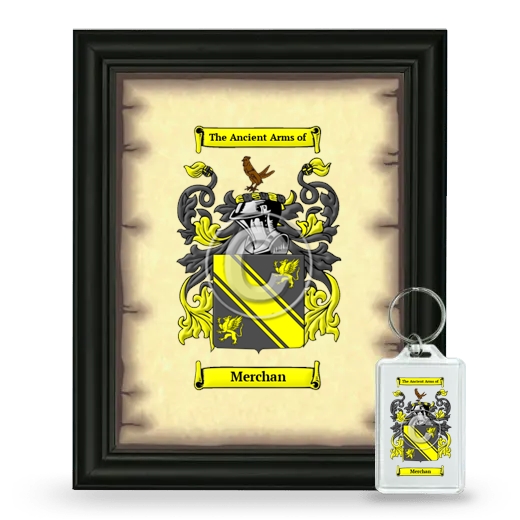 Merchan Framed Coat of Arms and Keychain - Black