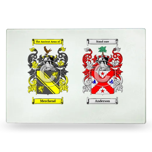 Double Coat of Arms Glass Cutting Board