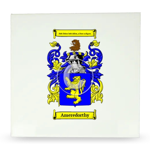 Ameredorthy Large Ceramic Tile with Coat of Arms