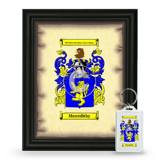 Merredithy Framed Coat of Arms and Keychain - Black