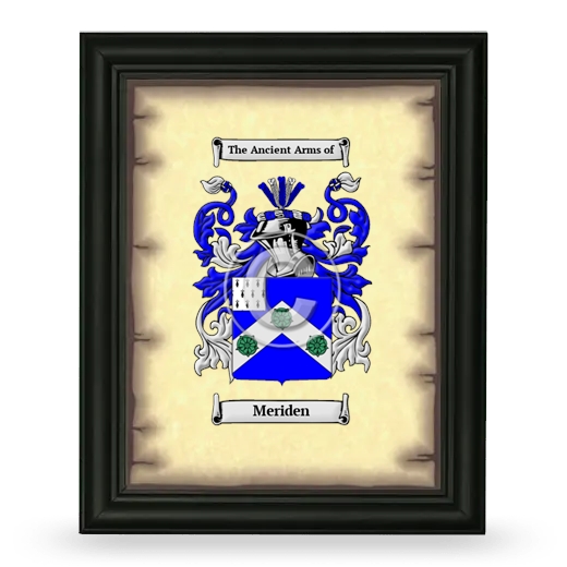 Meriden Coat of Arms Framed - Black