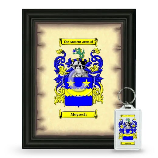 Meyrech Framed Coat of Arms and Keychain - Black