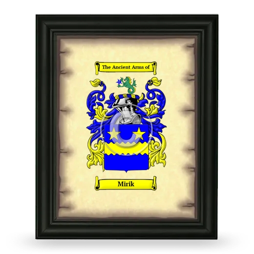 Mirik Coat of Arms Framed - Black