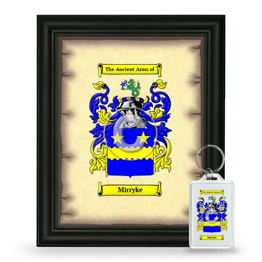 Mirryke Framed Coat of Arms and Keychain - Black