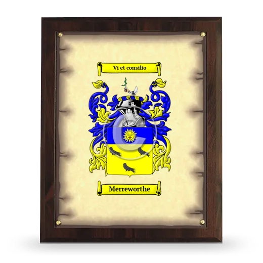 Merreworthe Coat of Arms Plaque