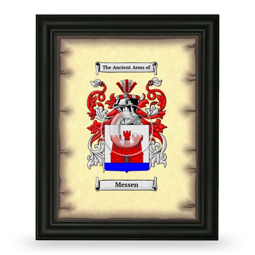 Messen Coat of Arms Framed - Black