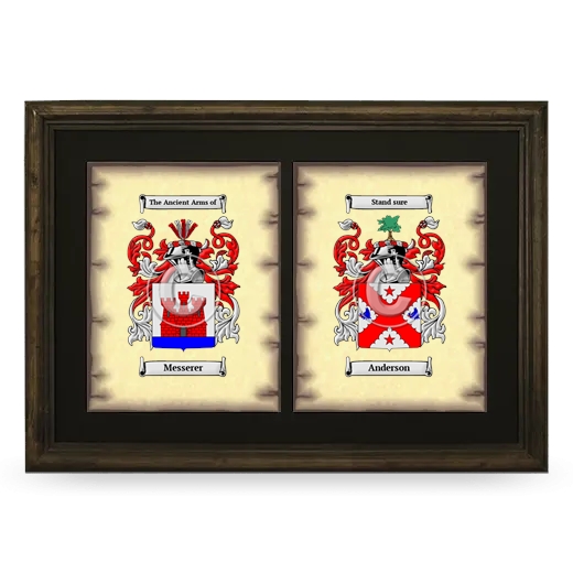 Double Coat of Arms Framed - Brown