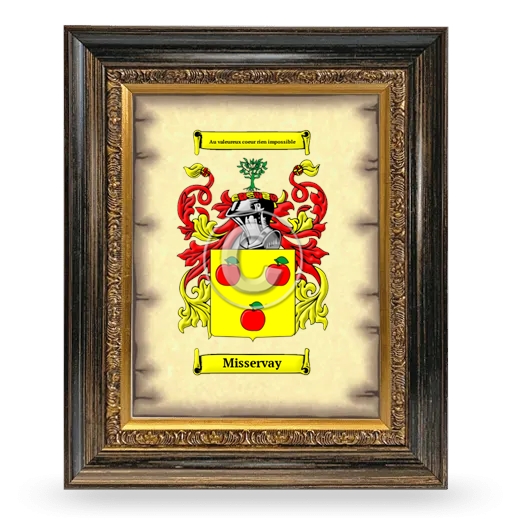 Misservay Coat of Arms Framed - Heirloom