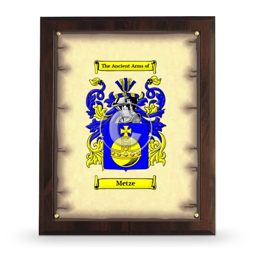 Metze Coat of Arms Plaque