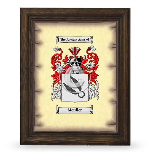 Meuller Coat of Arms Framed - Brown