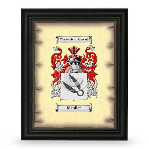 Meuller Coat of Arms Framed - Black