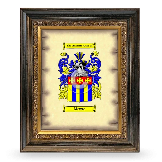 Mewce Coat of Arms Framed - Heirloom