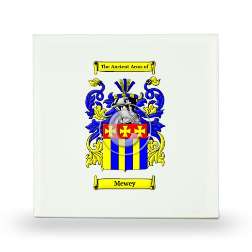 Mewey Small Ceramic Tile with Coat of Arms