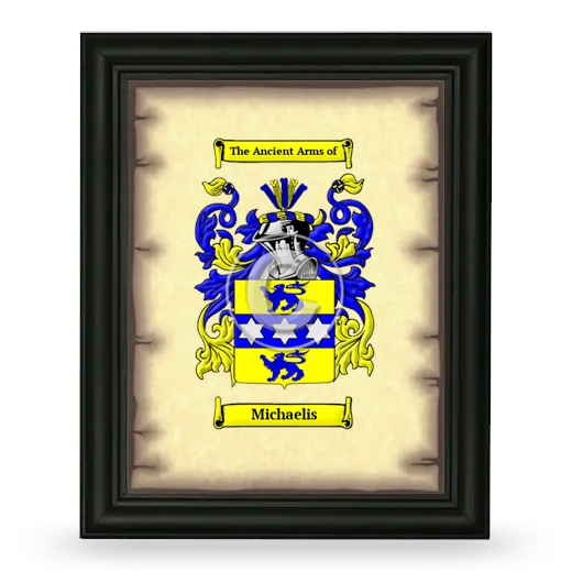 Michaelis Coat of Arms Framed - Black