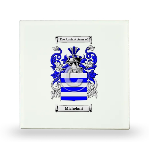 Michelani Small Ceramic Tile with Coat of Arms