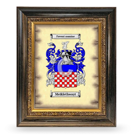 Meiklethwayt Coat of Arms Framed - Heirloom