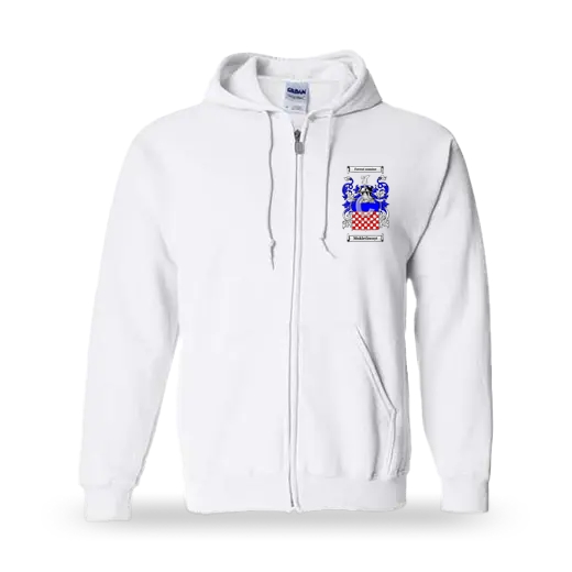 Muklethwayt Unisex Coat of Arms Zip Sweatshirt - White