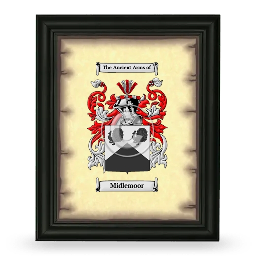 Midlemoor Coat of Arms Framed - Black