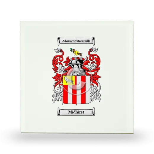 Midhirst Small Ceramic Tile with Coat of Arms