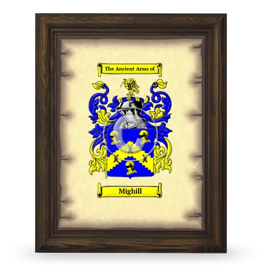 Mighill Coat of Arms Framed - Brown