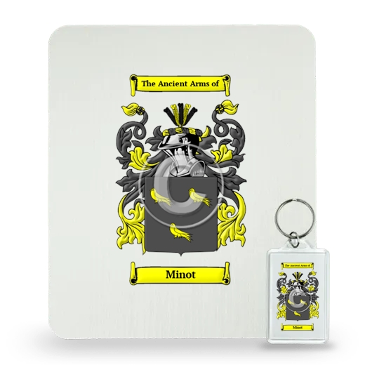 Minot Mouse Pad and Keychain Combo Package