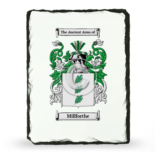 Millforthe Coat of Arms Slate