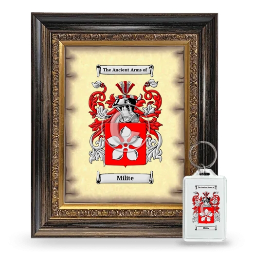 Milite Framed Coat of Arms and Keychain - Heirloom