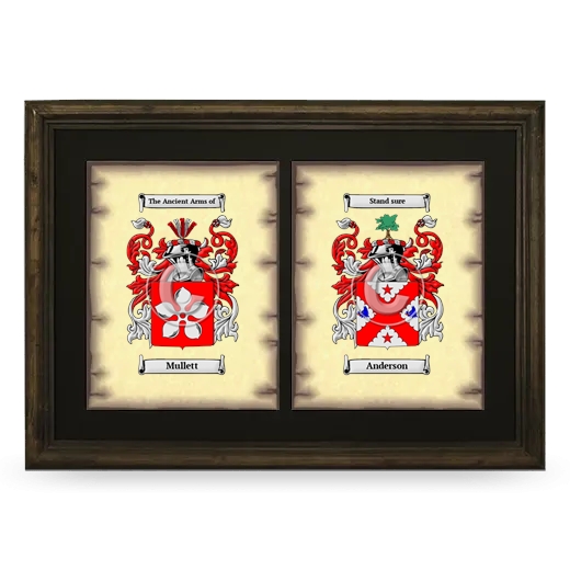 Double Coat of Arms Framed - Brown