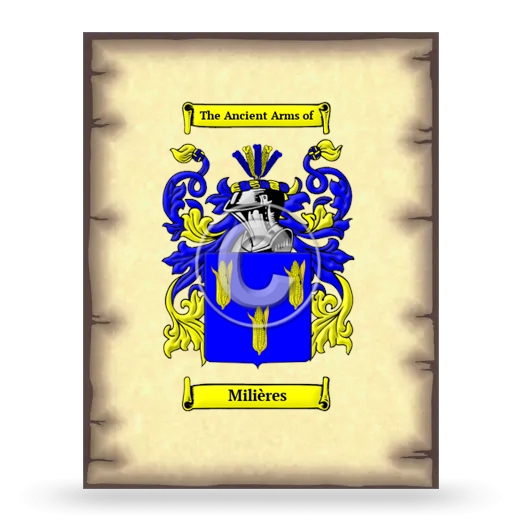 Milières Coat of Arms Print