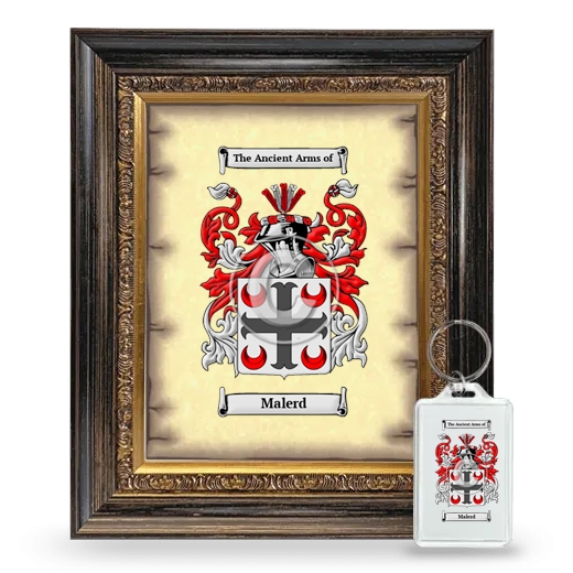 Malerd Framed Coat of Arms and Keychain - Heirloom