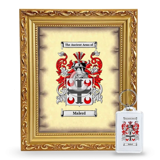 Malerd Framed Coat of Arms and Keychain - Gold