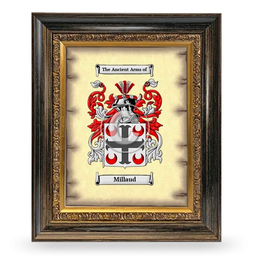 Millaud Coat of Arms Framed - Heirloom