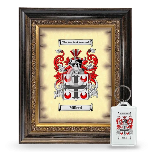 Millerd Framed Coat of Arms and Keychain - Heirloom