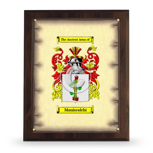 Maniscalchi Coat of Arms Plaque