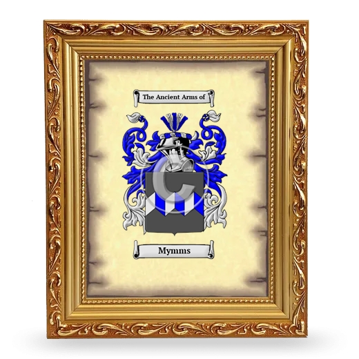 Mymms Coat of Arms Framed - Gold